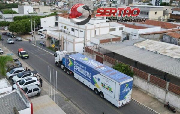Cajazeiras recebe carreta federal para ampliar exames de tomografia pelo SUS