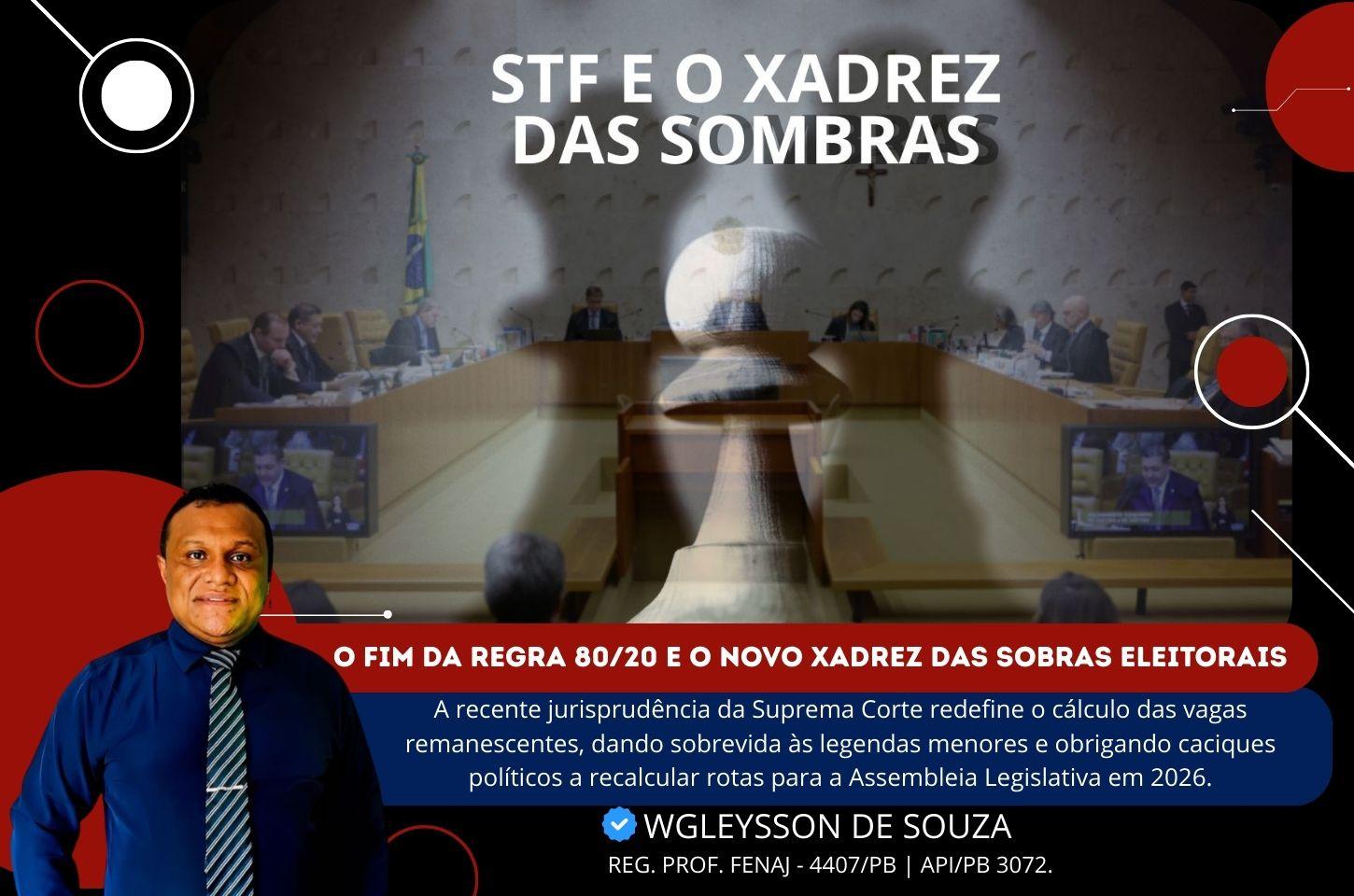 O Fim da Regra 80/20 e o Novo Xadrez das Sobras Eleitorais: Como a Decisão do STF Muda o Jogo na Paraíba