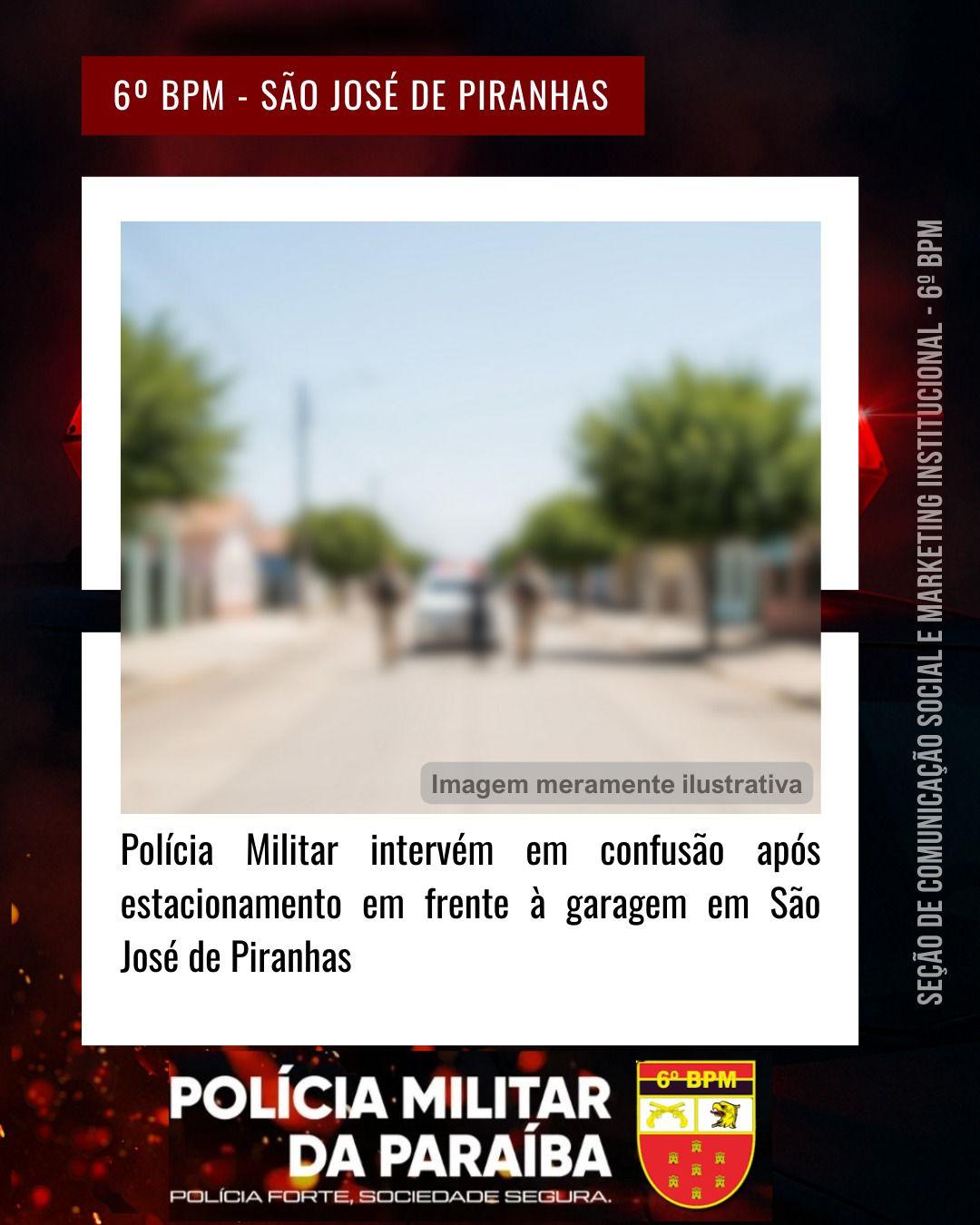 Polícia Militar intervém em confusão após carro bloquear garagem em São José de Piranhas