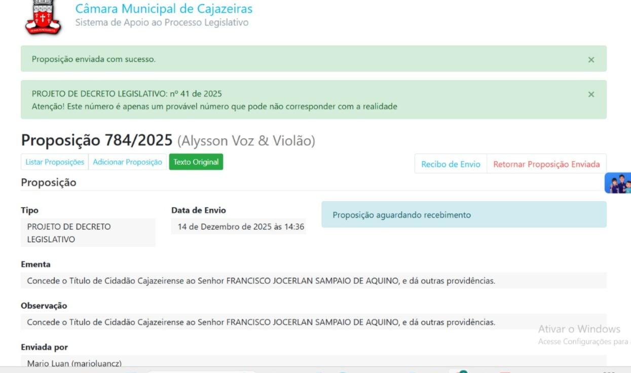 RECONHECIMENTO NO SERTÃO! O radialista Jocerlan Sampaio será o mais novo Cidadão Cajazeirense. A honraria, proposta pelo vereador Alysson Voz & Violão, celebra quase 40 anos de uma carreira ética e pioneira na comunicação regional.