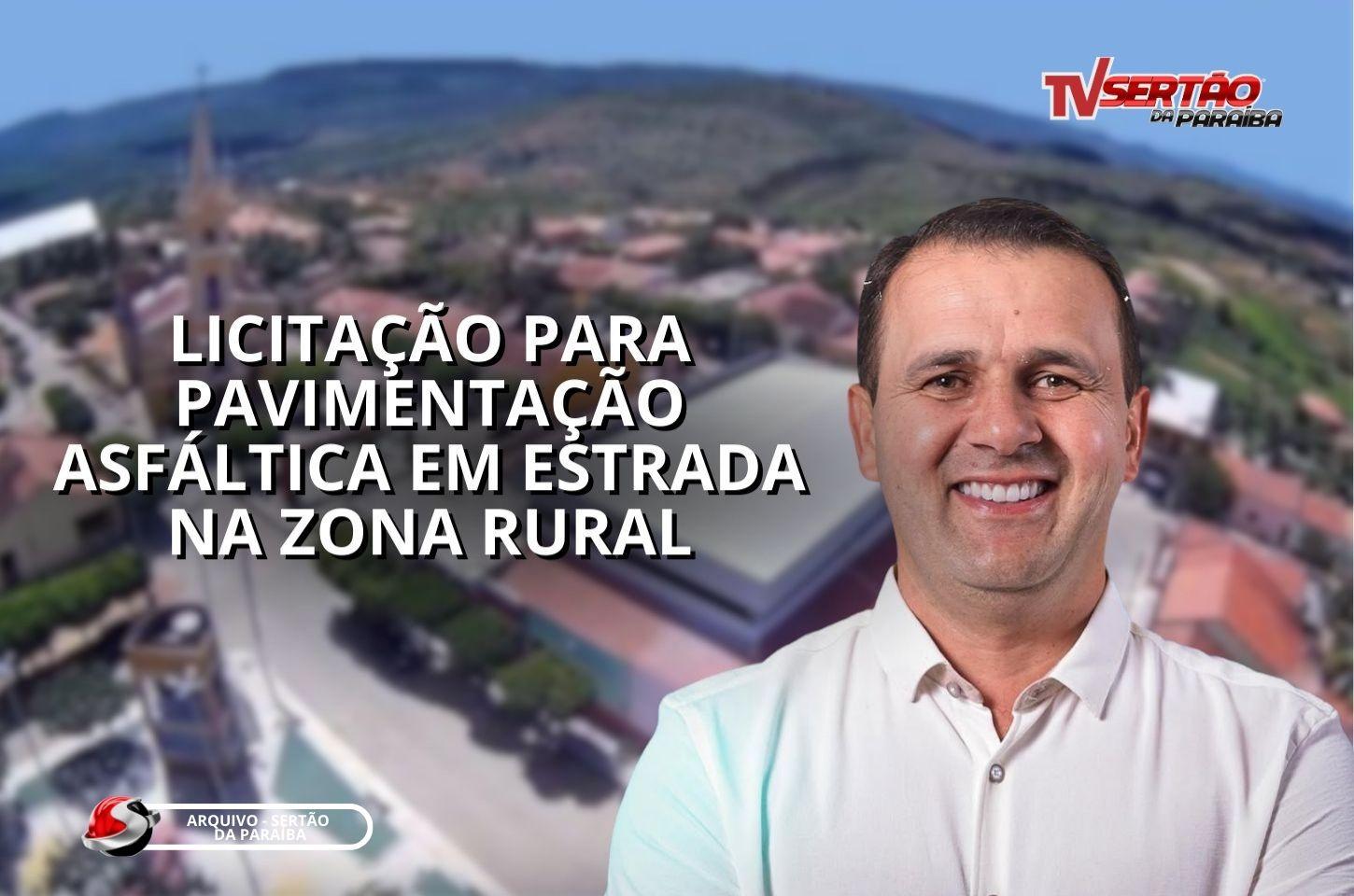 Bernardino Batista anuncia licitação para pavimentação asfáltica em estrada na zona rural