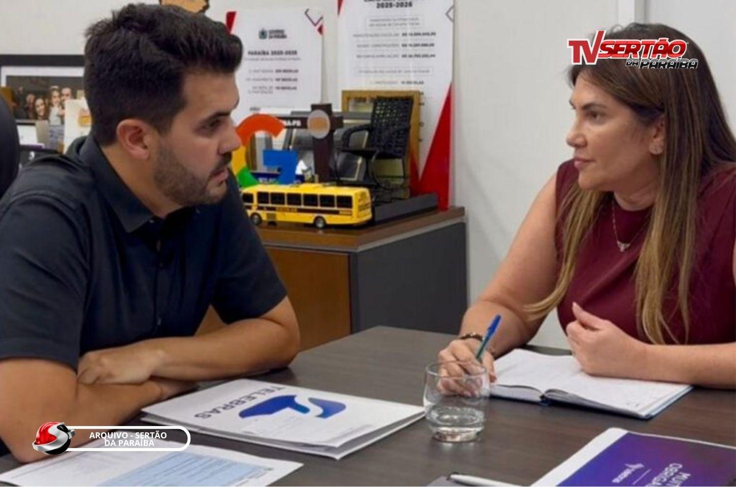 Corrinha Delfino articula novas parcerias para o ensino de Cajazeiras em reunião com Wilson Filho na Capital