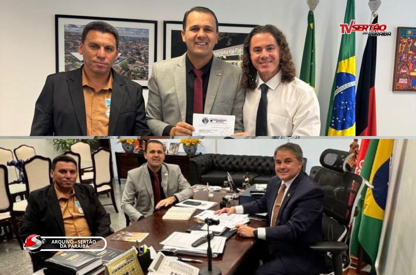 Prefeito Aldo Andrade e presidente da Câmara buscam recursos com senadores em agenda oficial em Brasília