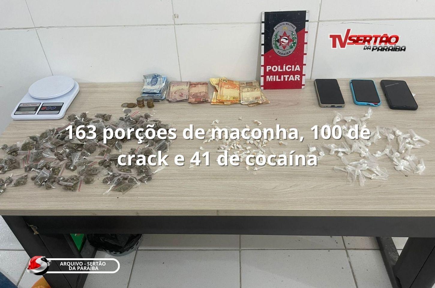 ROTAM FECHA PONTO DE DROGAS E PRENDE TRÊS SUSPEITOS EM OPERAÇÃO NO BAIRRO SÃO FRANCISCO EM CAJAZEIRAS