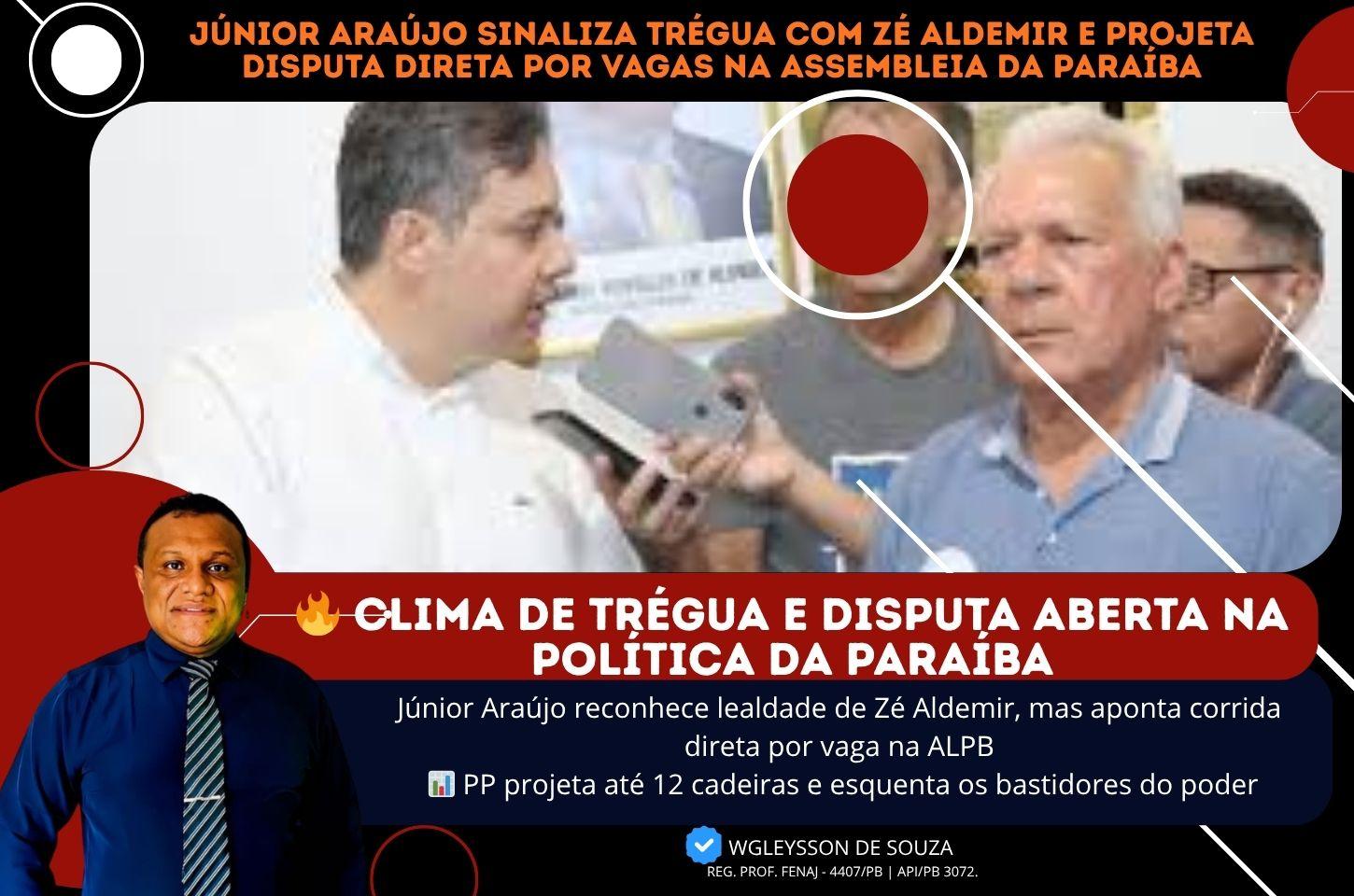 Júnior Araújo sinaliza trégua com Zé Aldemir e projeta disputa direta por vagas na Assembleia da Paraíba