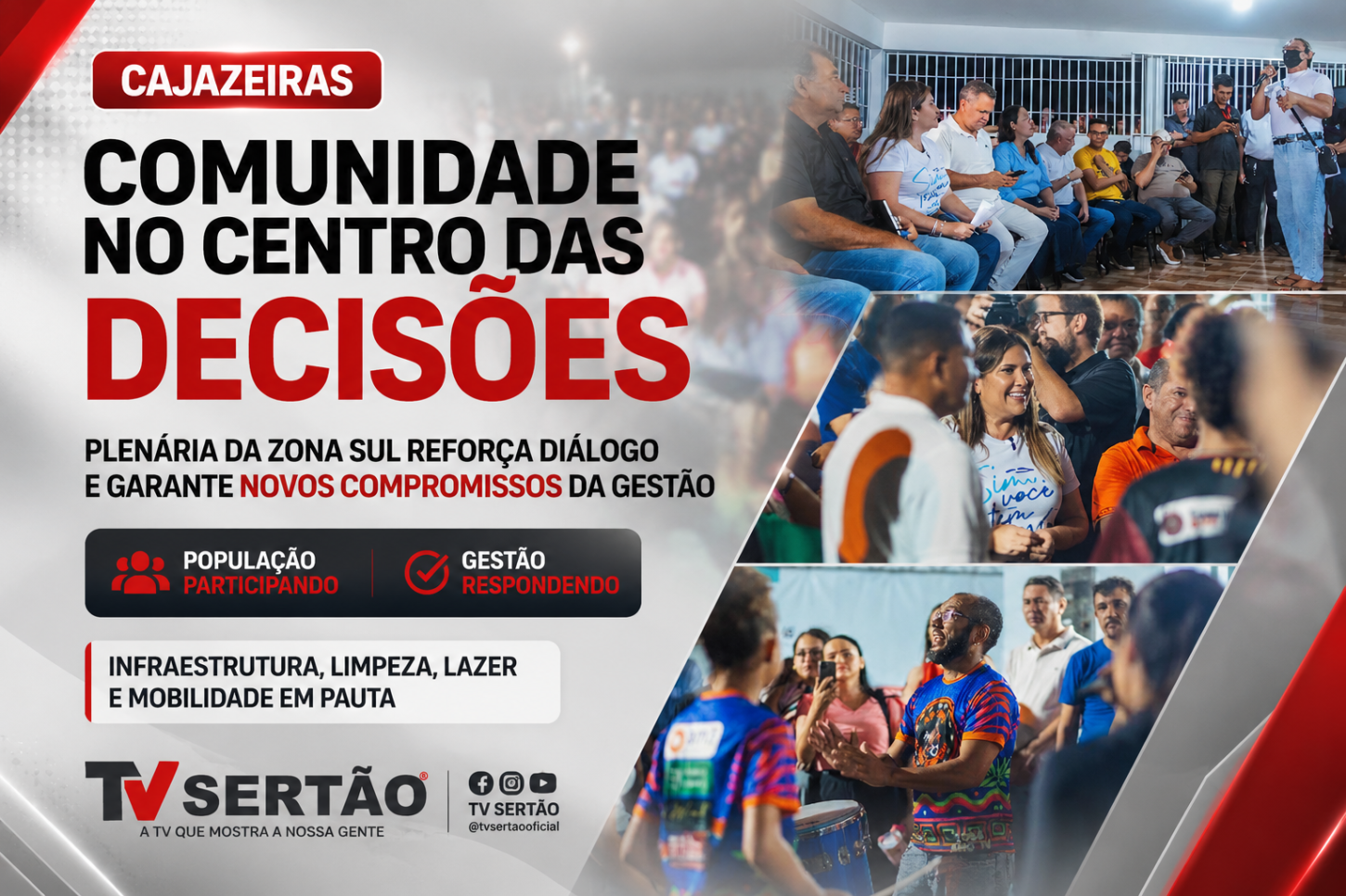 Campo do Vaqueiro cobra lazer e Corrinha garante conclusão de ligação asfáltica em Cajazeiras