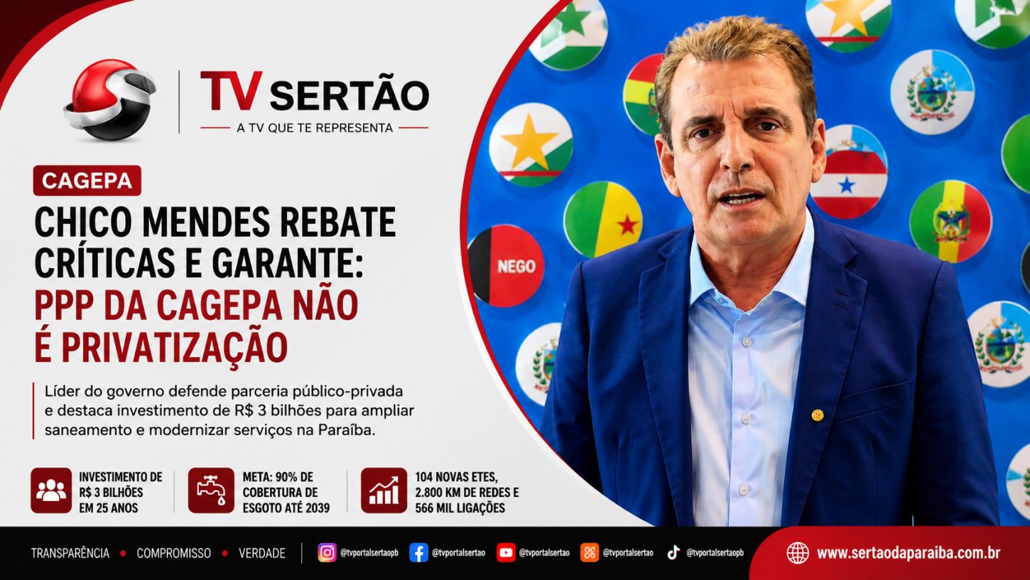 Chico Mendes rebate oposição e afirma que PPP da Cagepa fortalece saneamento na Paraíba