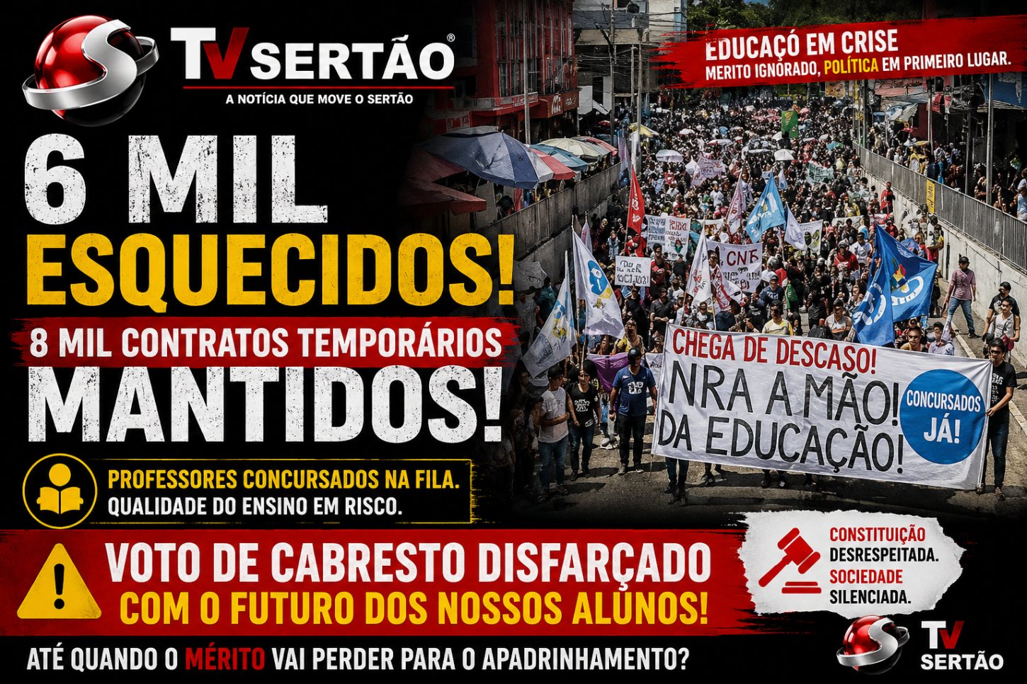 Crise institucional na Paraíba: nomeação de professores concursados vira pauta de alto risco político