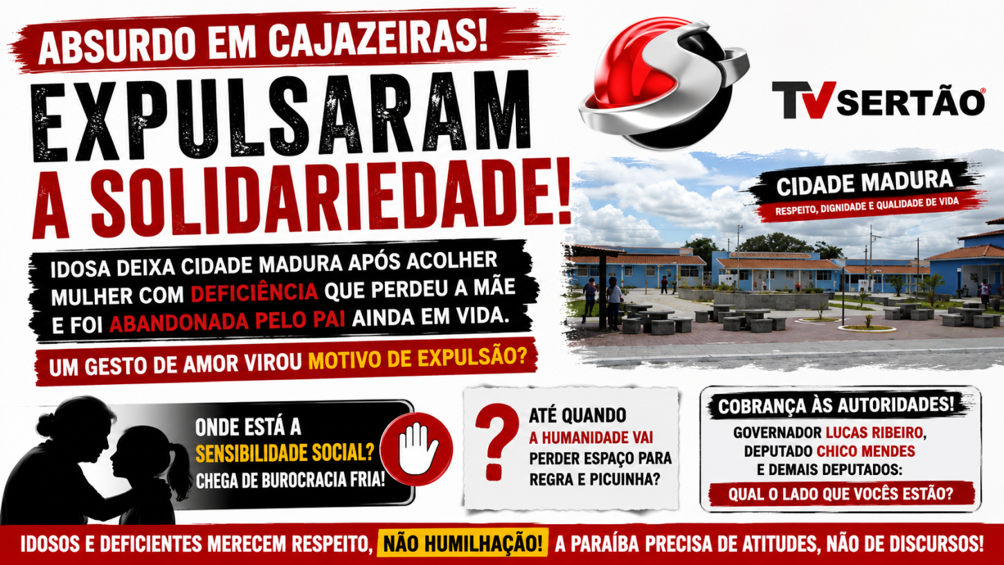 “Expulsaram a solidariedade”: caso envolvendo idosa e pessoa com deficiência gera revolta e pressiona Governo da Paraíba