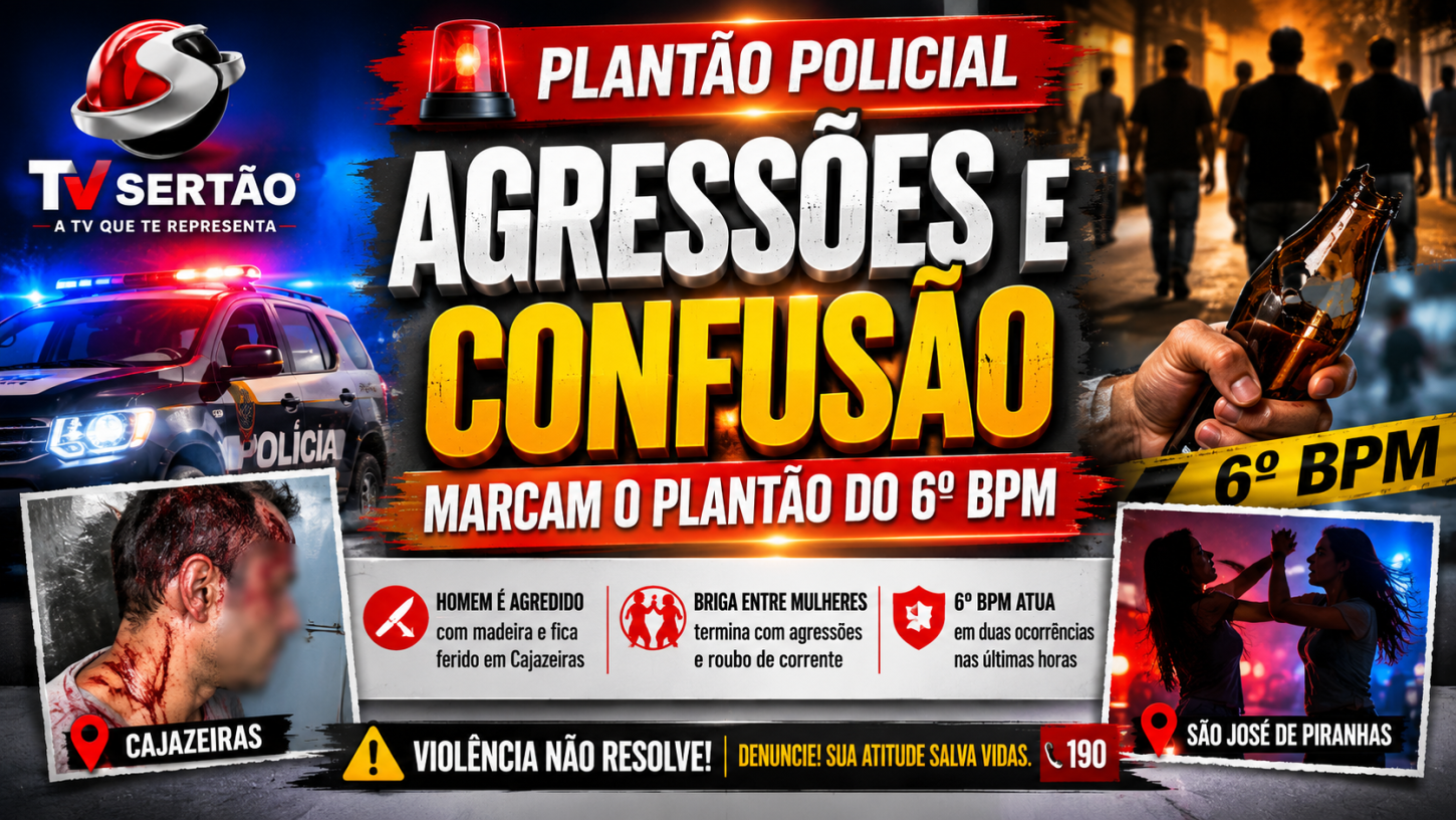 Homem ferido e confusão entre mulheres movimentam plantão policial no Sertão da Paraíba