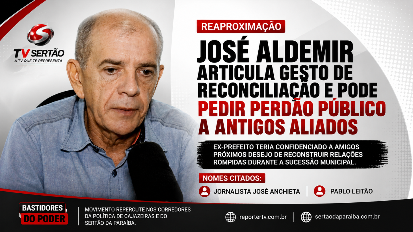 José Aldemir articula gesto de reconciliação e pode pedir perdão público a antigos aliados políticos