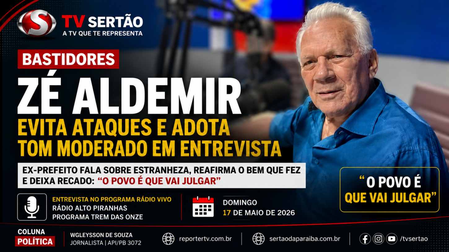 José Aldemir evita ataques, adota tom moderado em entrevista e manda recado: “O povo é quem vai julgar”