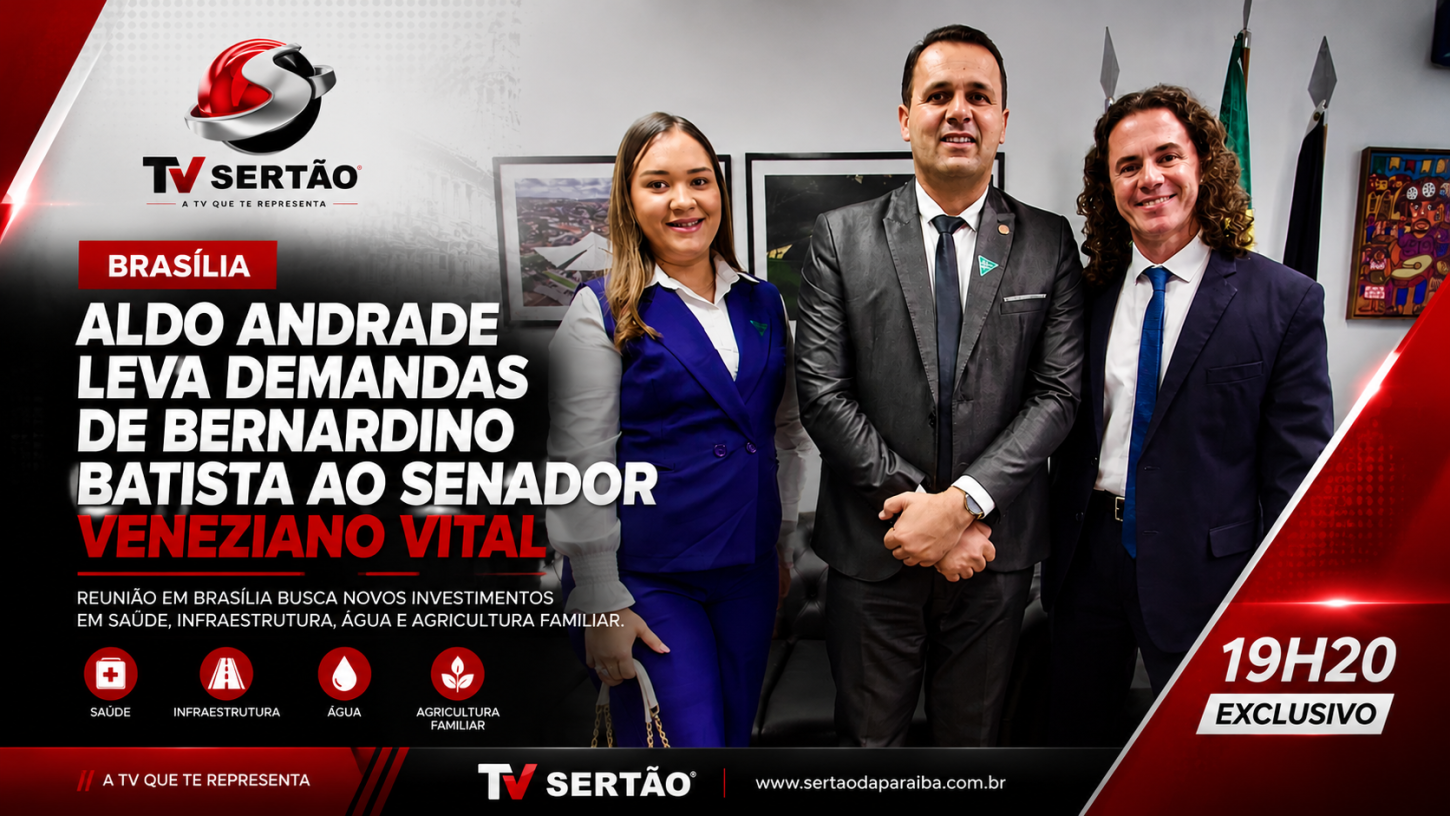 Prefeito Aldo Andrade busca novos investimentos em reunião com Veneziano Vital em Brasília