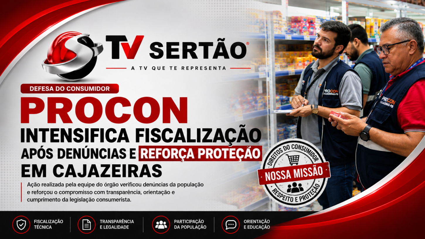 PROCON intensifica fiscalização após denúncias e reforça defesa do consumidor em Cajazeiras