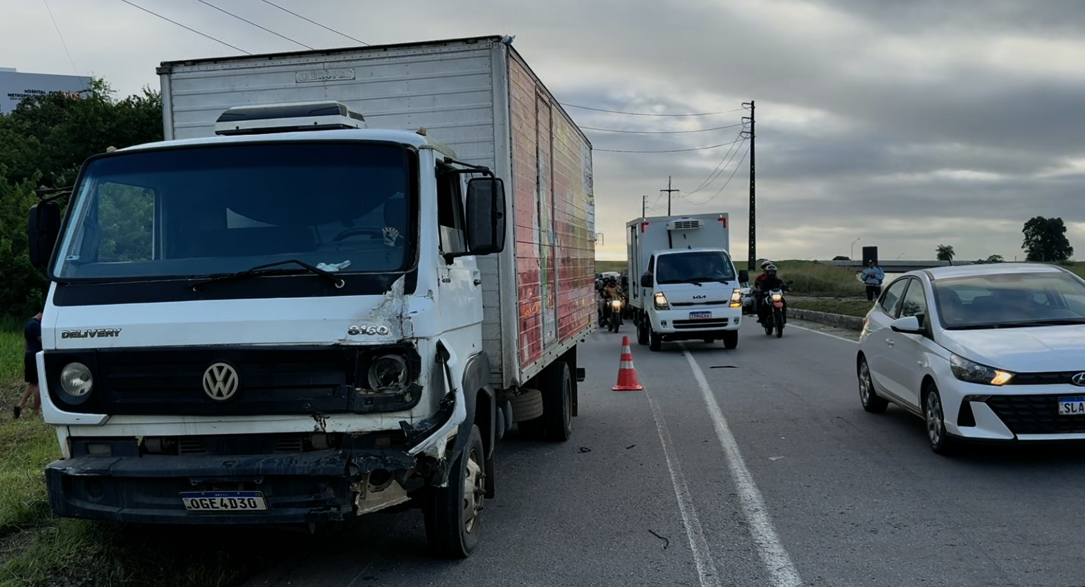 Acidente com seis veículos na Grande João Pessoa deixa uma pessoa ferida