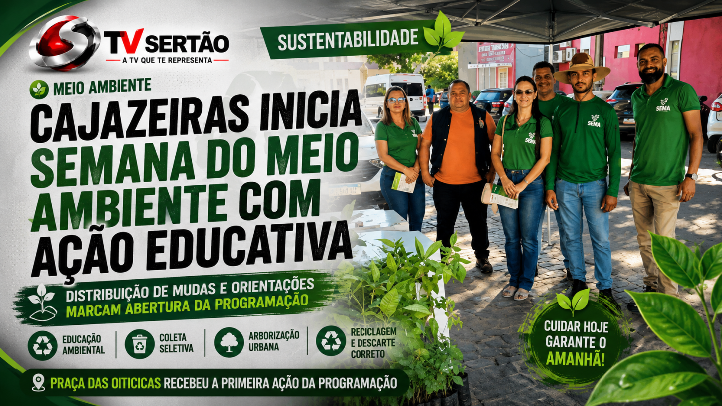 Cajazeiras inicia Semana do Meio Ambiente com ação educativa e distribuição de mudas