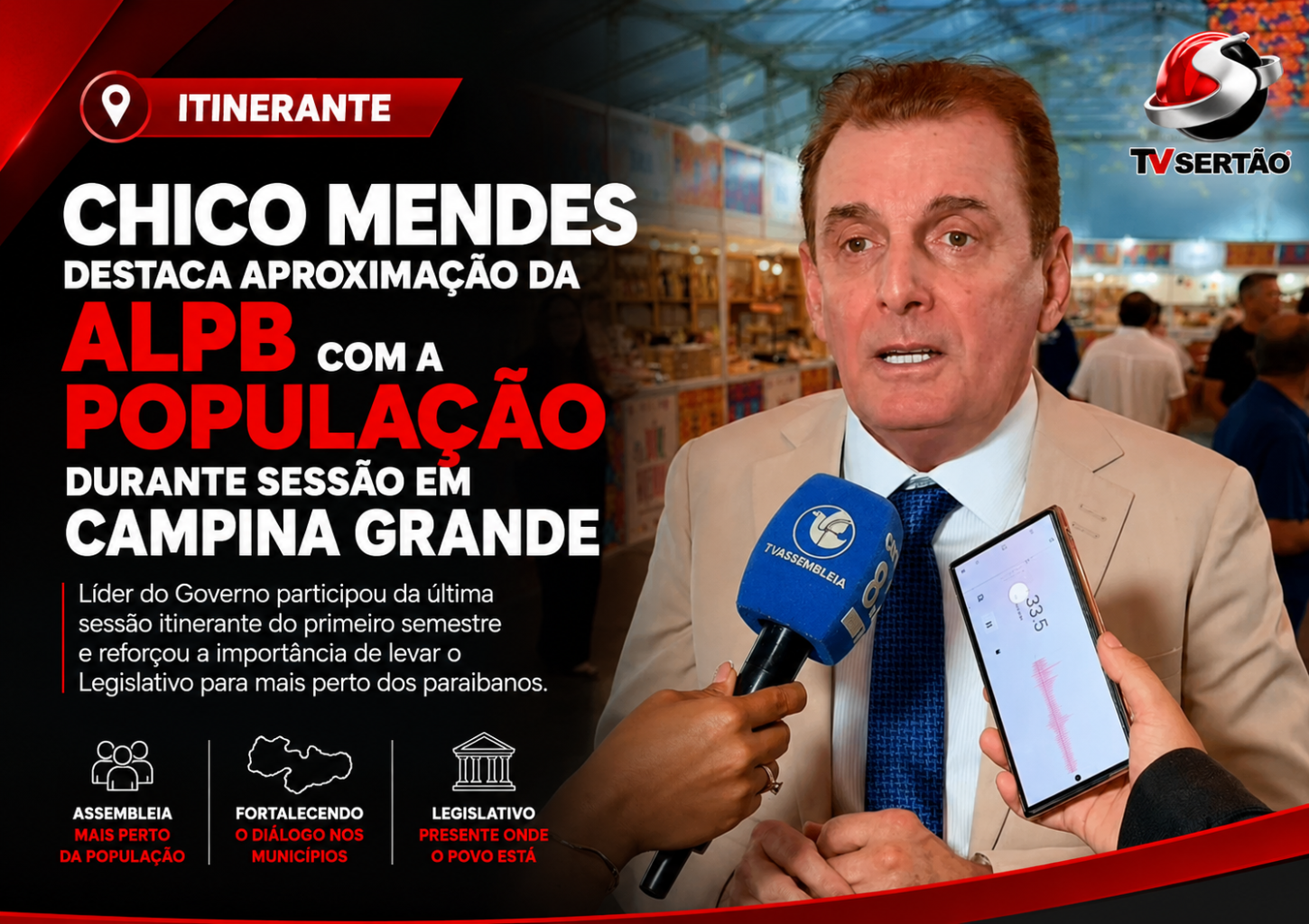 Chico Mendes destaca aproximação da ALPB com a população durante sessão em Campina Grande