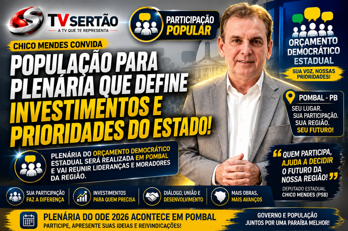 Chico Mendes mobiliza população para debate que define investimentos e prioridades na Paraíba