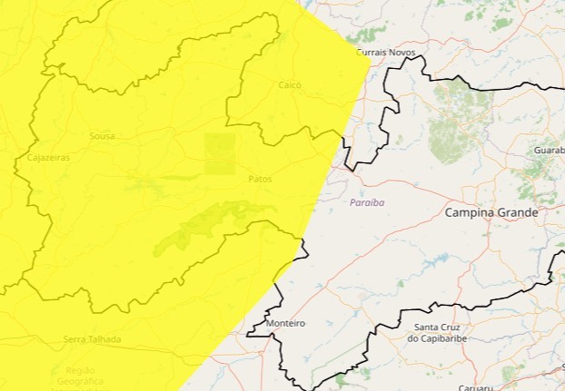 Inmet alerta para baixa umidade do ar em 92 municípios da Paraíba