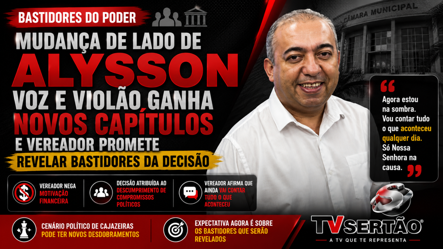 Mudança de lado de Alysson Voz e Violão ganha novos capítulos e vereador promete revelar bastidores da decisão