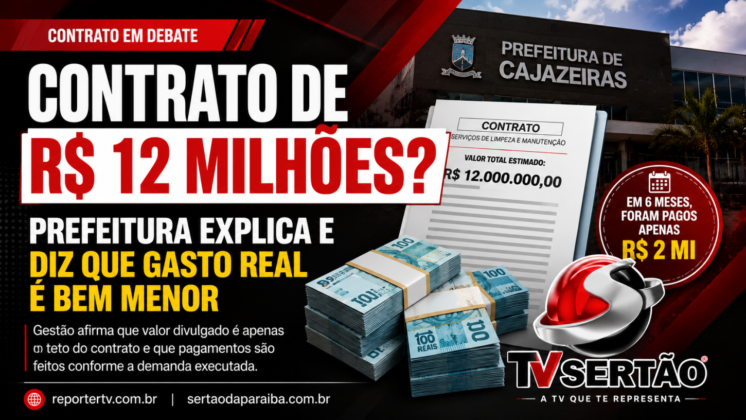 Prefeitura rebate polêmica sobre contrato de R$ 12 milhões e afirma que gasto real é inferior à metade do valor estimado