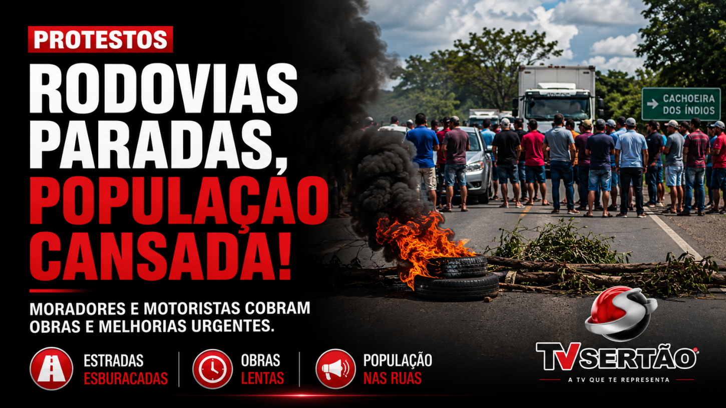 Protestos em rodovias do Sertão expõem desgaste da infraestrutura e cobram respostas do poder público