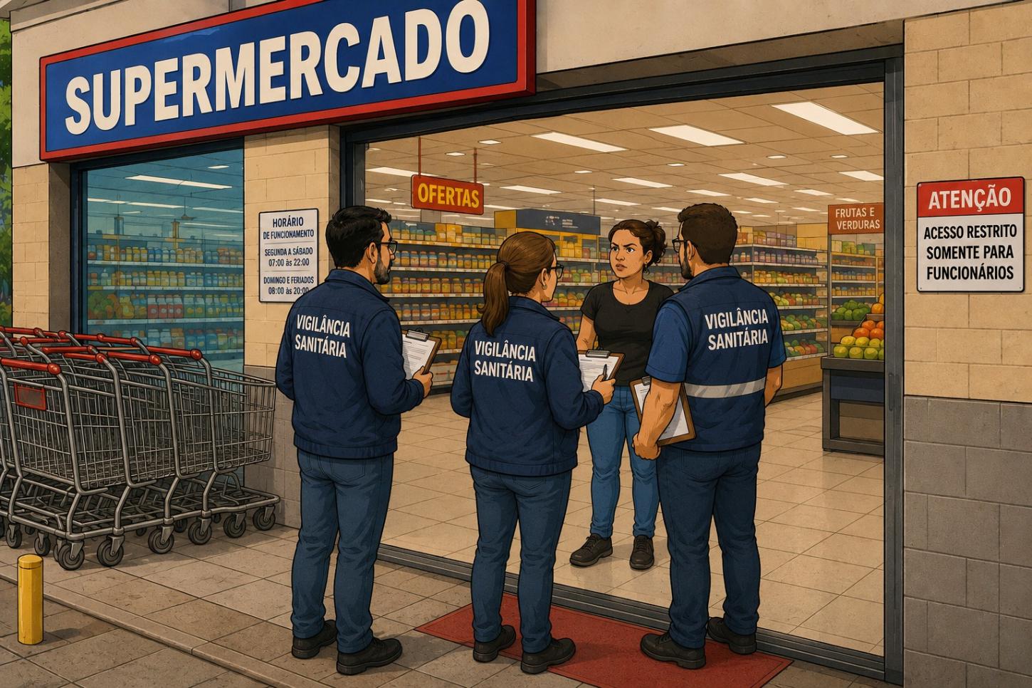 Supermercado de Bom Jesus recebe novo prazo após fiscalização apontar pendências sanitárias