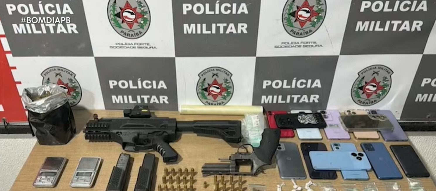 Três pessoas são detidas com submetralhadora e drogas em João Pessoa após ação policial