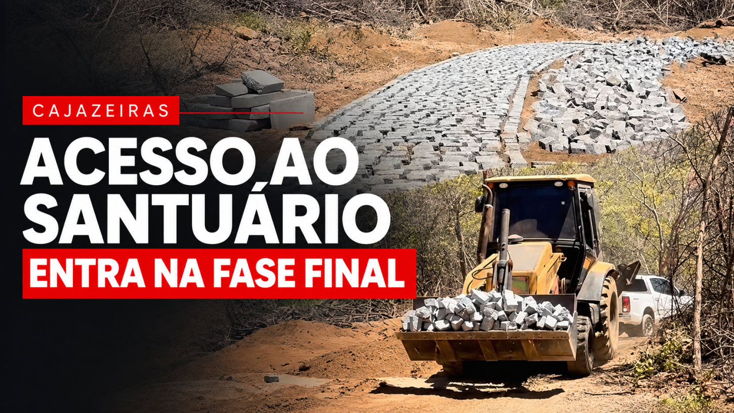 Acesso ao Santuário de Nossa Senhora Aparecida entra na fase final de pavimentação em Cajazeiras