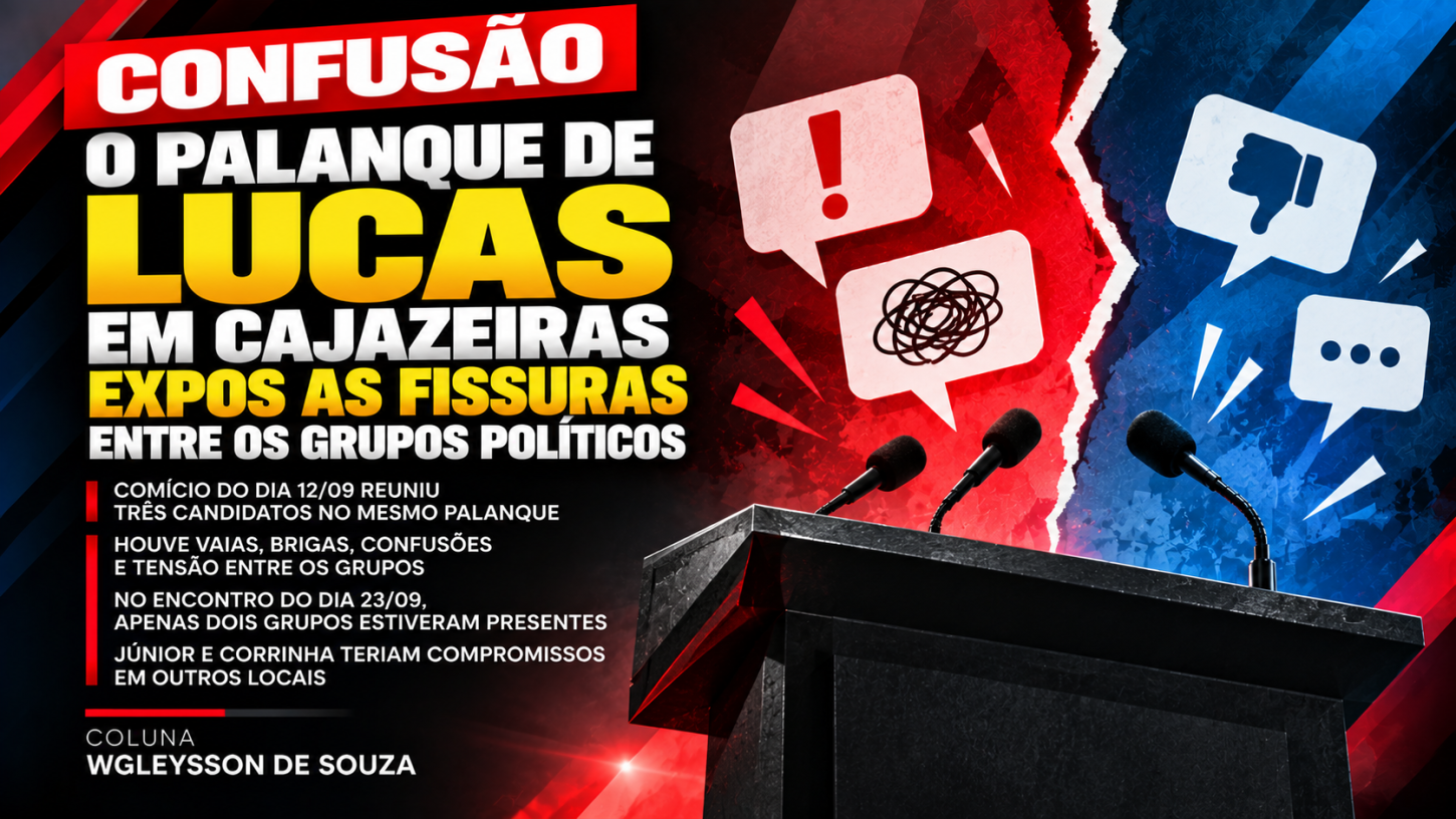 Confusão: o palanque de Lucas em Cajazeiras expôs as fissuras entre os grupos políticos