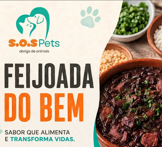 Feijoada do Bem reúne música e solidariedade em apoio à S.O.S Pets neste domingo em Cajazeiras
