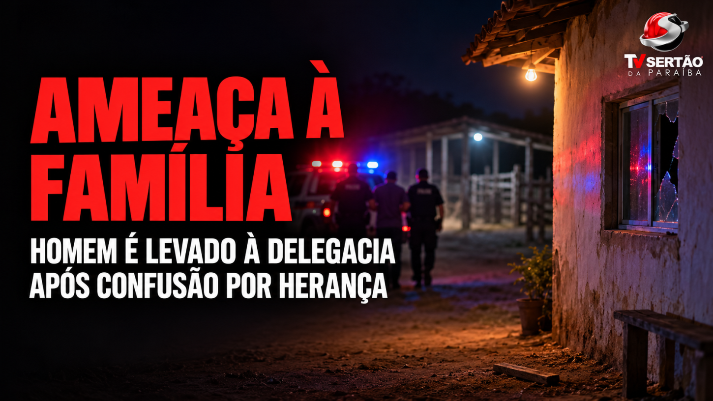 Homem é levado à delegacia após ameaçar pai, irmã e sobrinho na zona rural de São João do Rio do Peixe