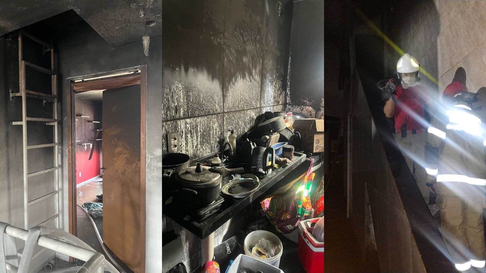 Incêndio destrói casa e apartamento em Campina Grande