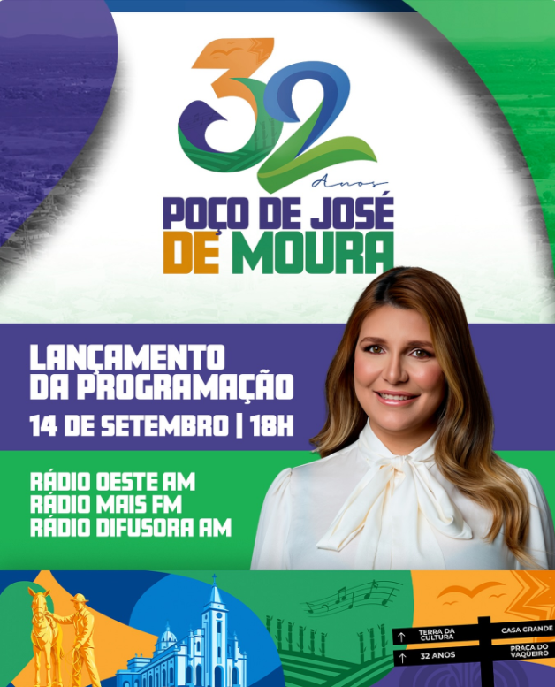 Poço de José de Moura anuncia nesta segunda a programação dos seus 32 anos