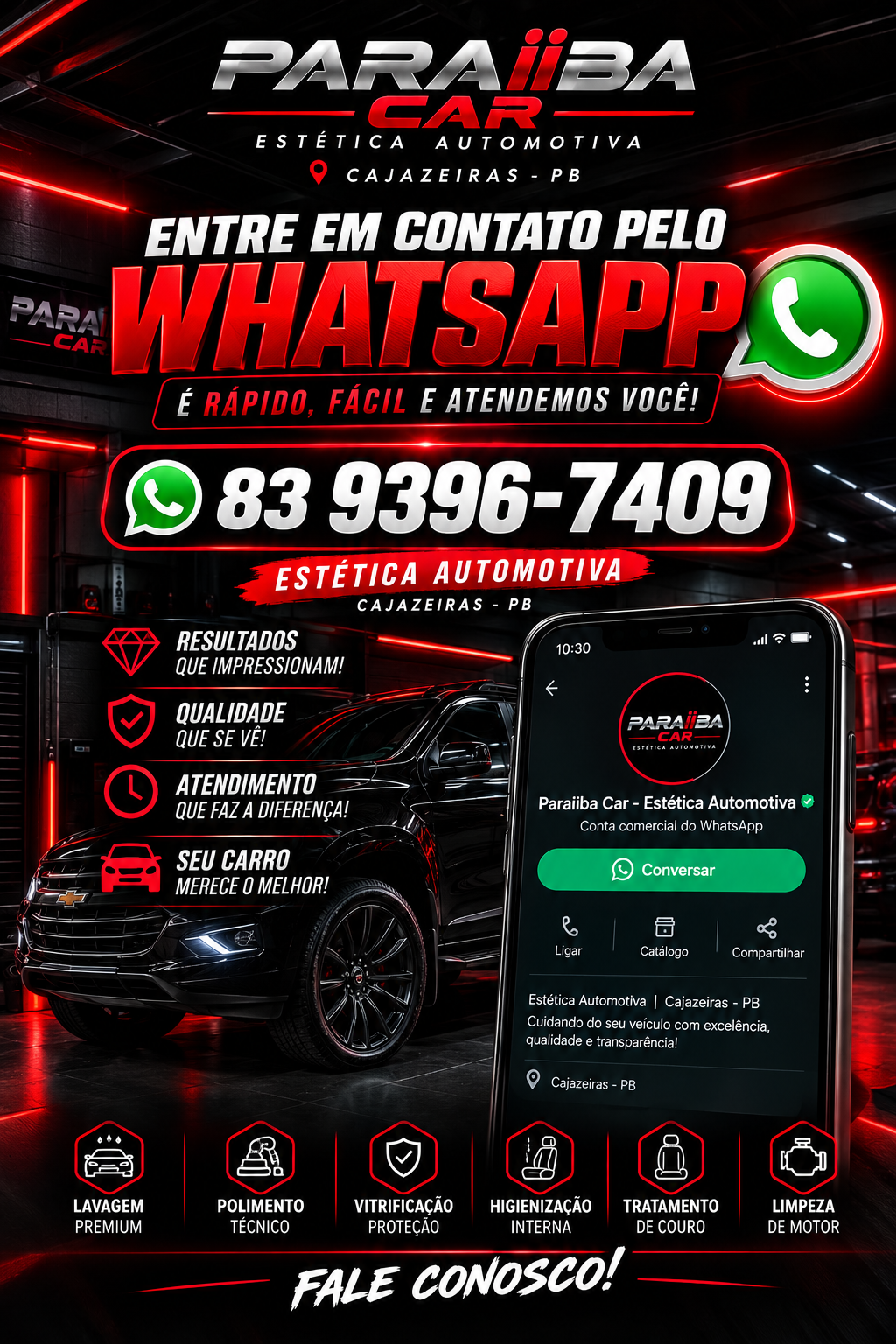 Seu carro merece atenção aos detalhes! A Paraíba Car oferece serviços de estética automotiva no Centro de Cajazeiras.