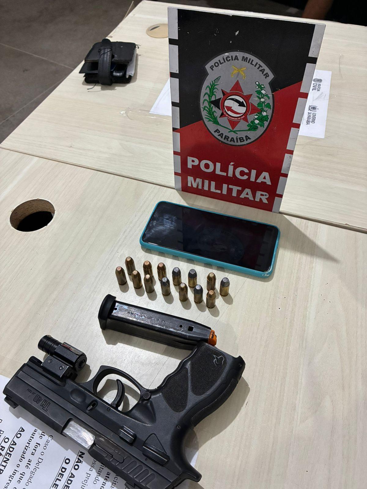 São José de Piranhas, Polícia Militar, 6º BPM, 3ª Companhia, porte ilegal de arma de fogo, pistola calibre .40, arma com numeração suprimida, apreensão de arma, bairro São Sebastião, Polícia Civil de Cajazeiras, Portal Sertão da Paraíba, jornalista, WGLEY