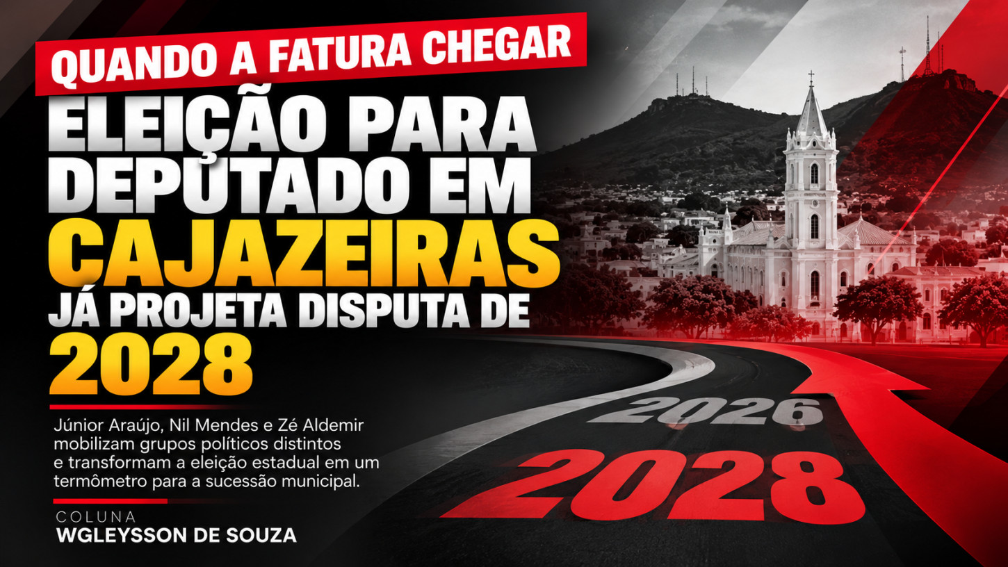 Quando a fatura chegar: eleição para deputado em Cajazeiras já projeta disputa de 2028