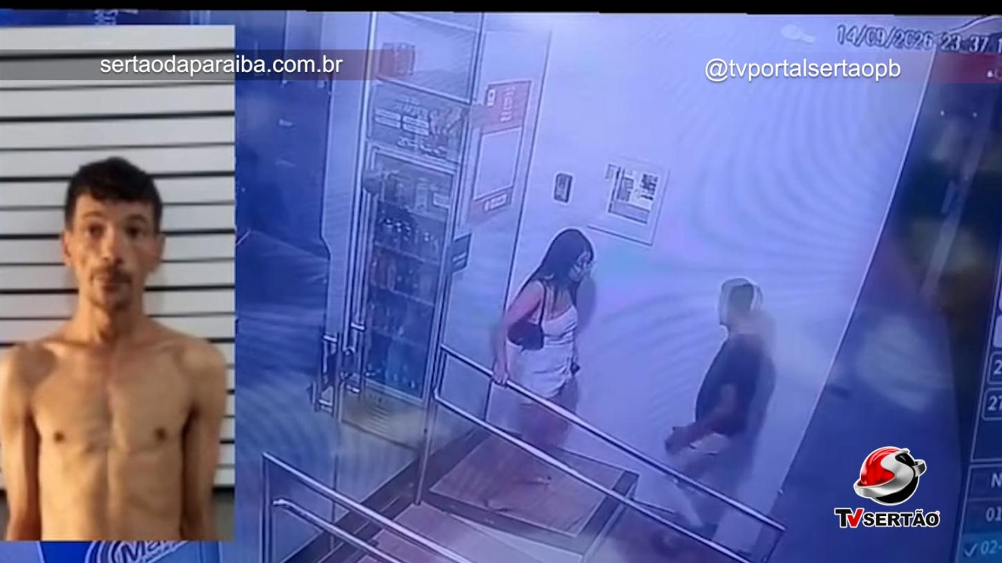 Suspeito é preso após atacar jovem para roubar celular no Centro de Cajazeiras