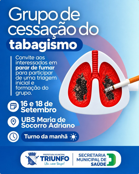 Triunfo realiza triagem para formar grupo de apoio a pessoas que desejam parar de fumar