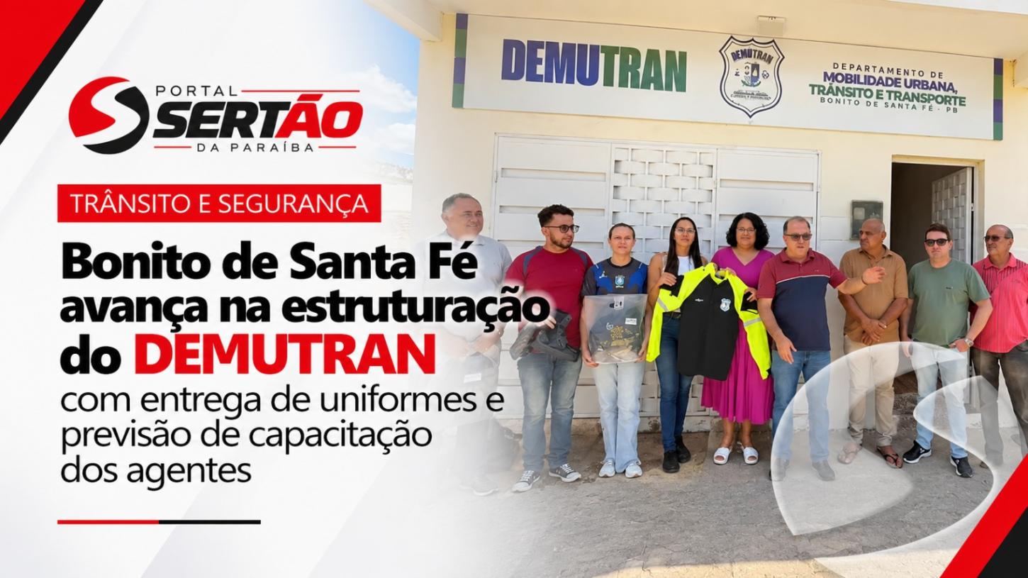 Bonito de Santa Fé avança na estruturação do DEMUTRAN com entrega de uniformes e previsão de capacitação dos agentes
