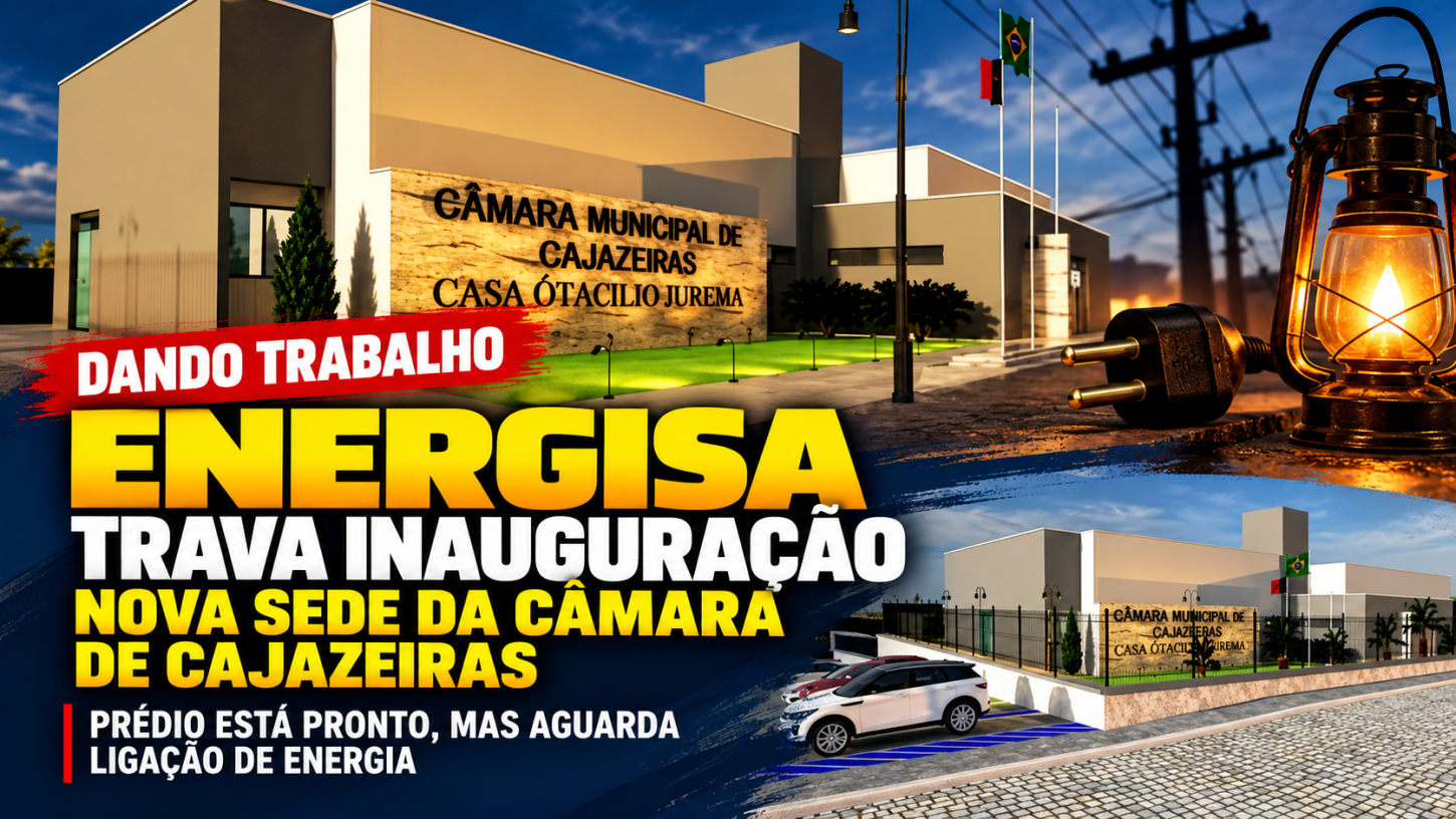 Câmara Municipal de Cajazeiras aguarda ligação de energia para inaugurar nova sede; Energisa vira alvo de reclamações