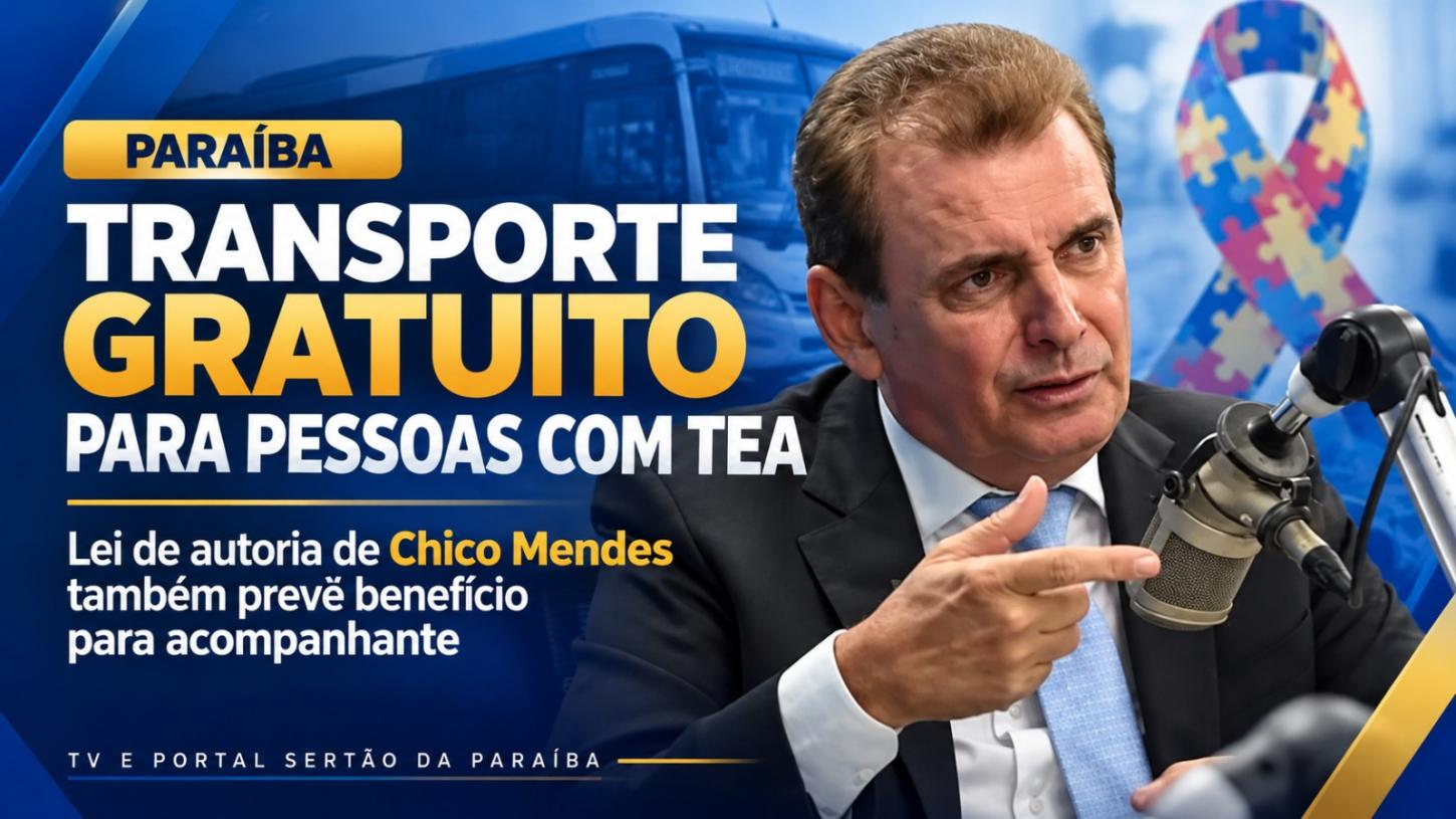 “Gol de placa”: Lei de Chico Mendes garante transporte gratuito para pessoas com TEA e acompanhante na Paraíba