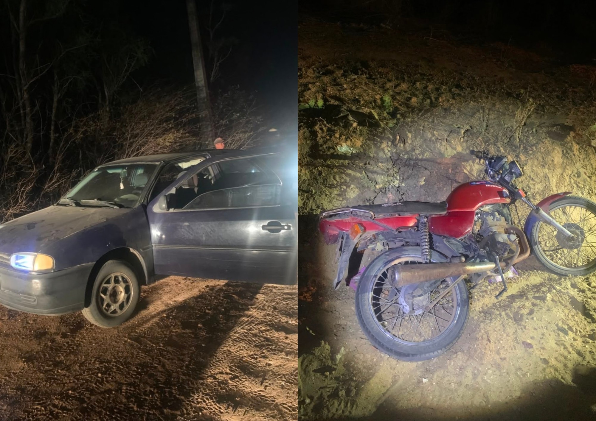 Criminosos armados fogem após assalto em Juazeirinho e abandonam veículos