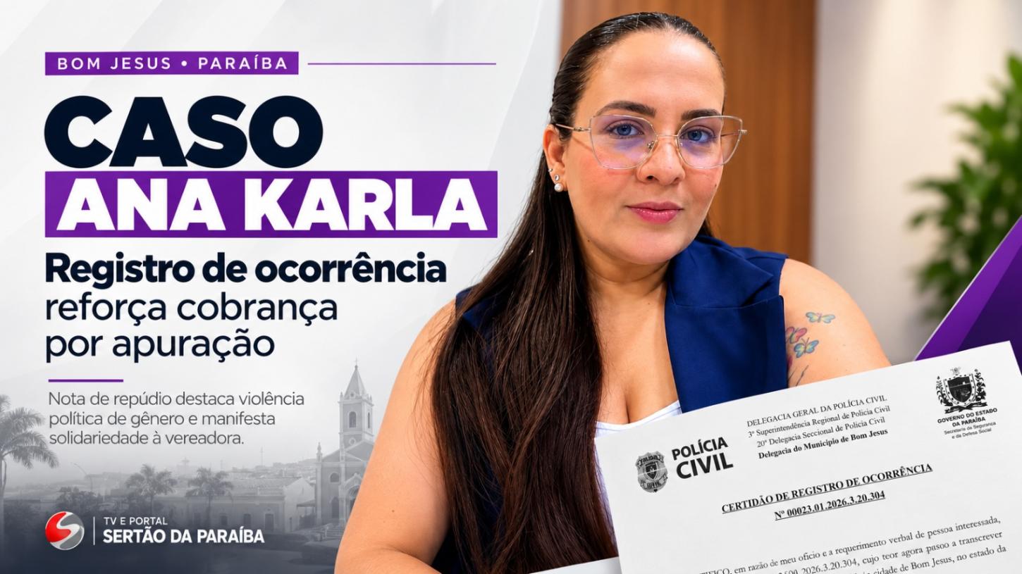 Nota de repúdio em Bom Jesus amplia debate sobre violência política de gênero após caso envolvendo vereadora Ana Karla Gonçalves