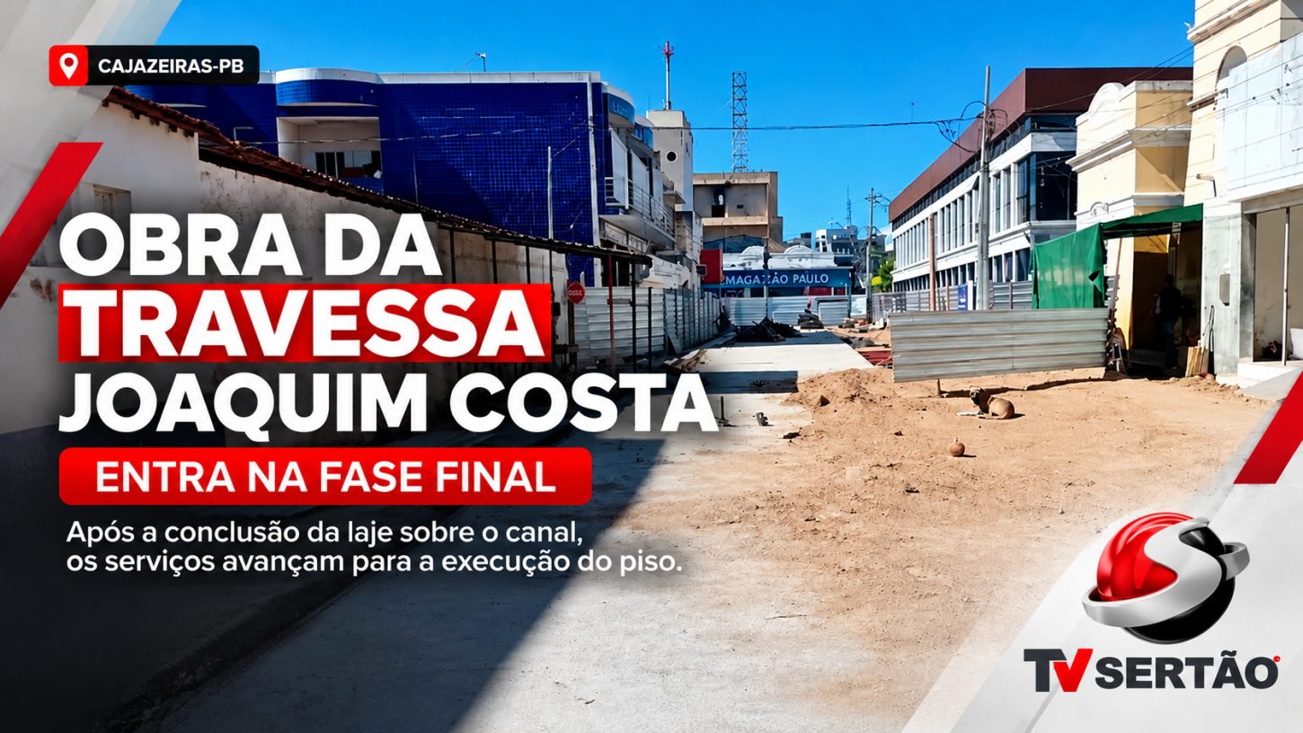 Obra da Travessa Joaquim Costa entra na fase final e avança para acabamento em Cajazeiras