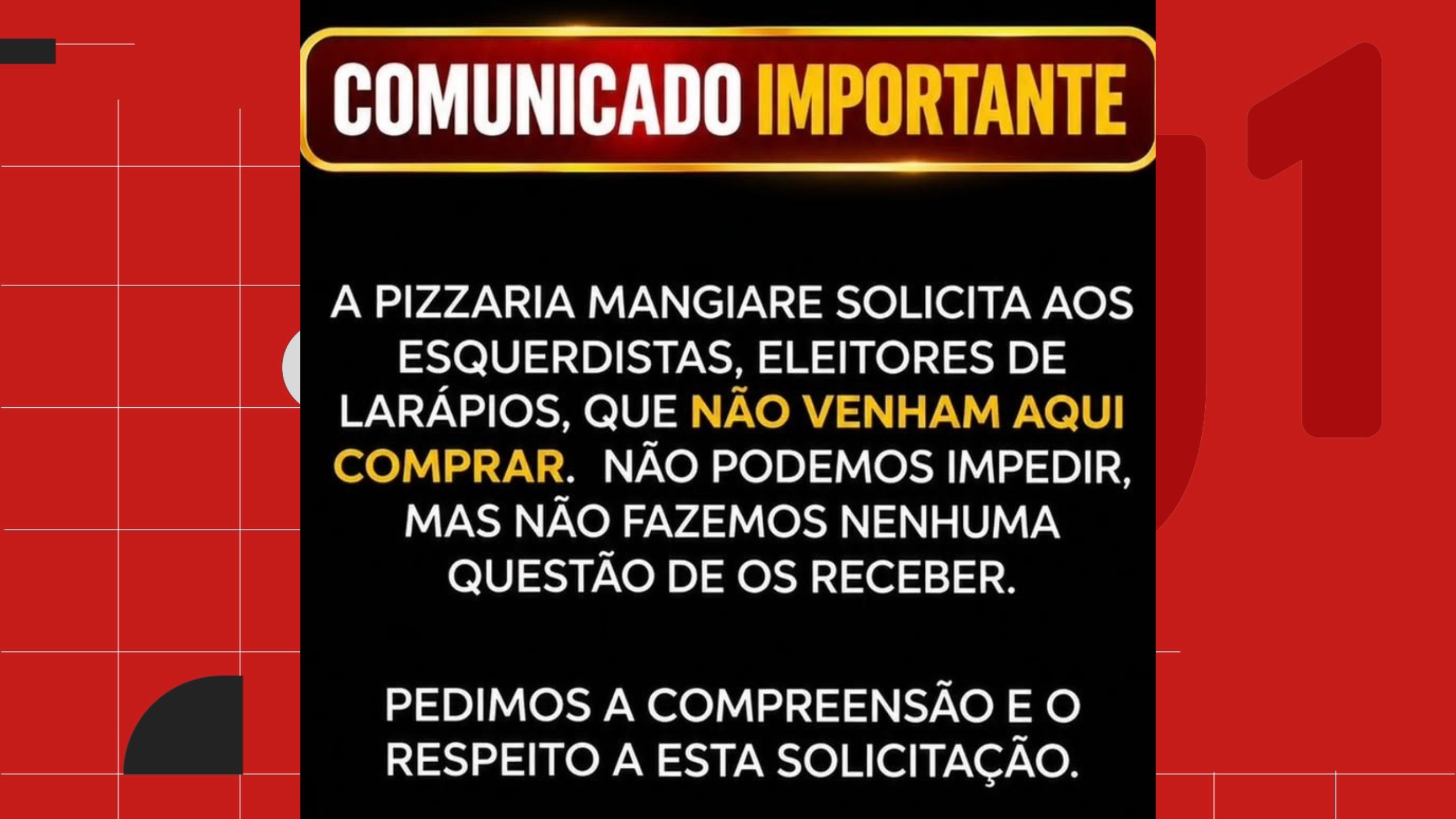 Investigação contra pizzaria em João Pessoa aborda recusa a clientes