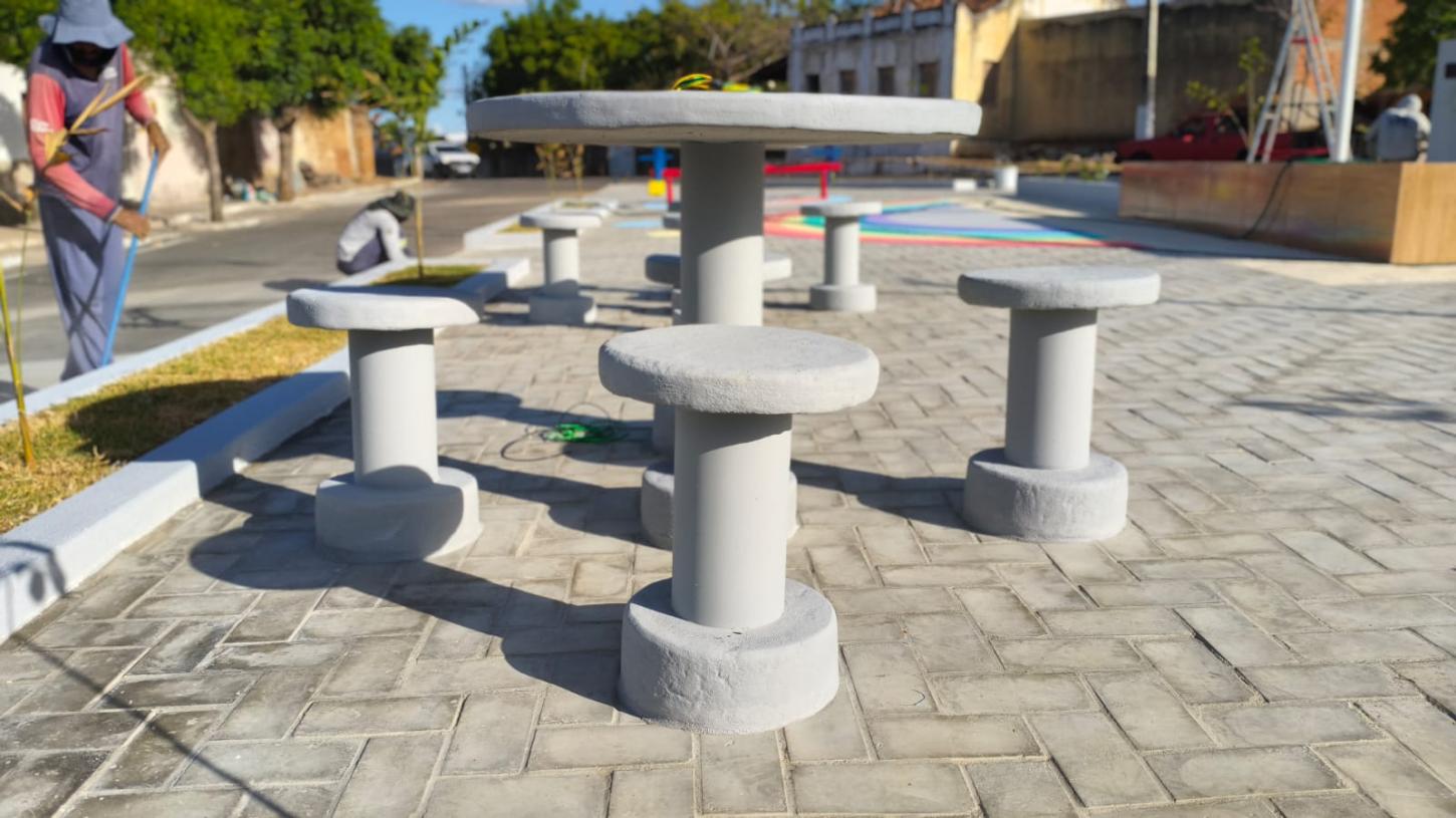 Praça Sebastião Bandeira de Melo ganha reforma em Bom Jesus e será oficialmente inaugurada na próxima semana