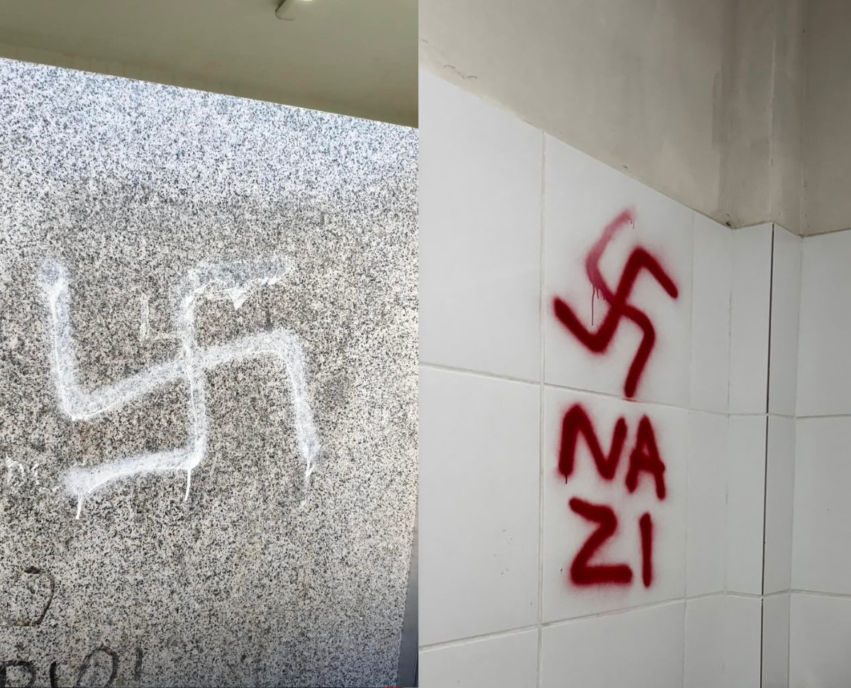 Suásticas nazistas são encontradas em banheiros da UFPB em João Pessoa
