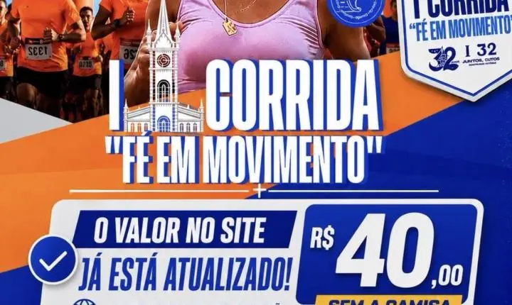 1ª Corrida “Fé em Movimento” terá premiação em dinheiro e troféus em Bernardino Batista