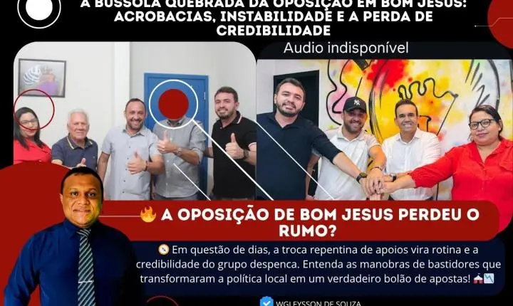 A Bússola Quebrada da Oposição em Bom Jesus: Acrobacias, Instabilidade e a Perda de Credibilidade